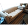 Reception Seating Sofa Beige/Brown accent Cushions